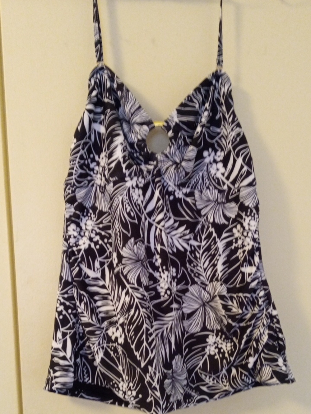 Brand New Floral One-Piece Swimsuit with Front Ring